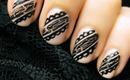 Easy Black Lace Nails