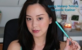 Spring Makeup Tutorial Turquoise Eyes