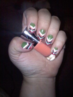 My chevron inspired nails all cleaned up