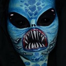 Blue Alien Facepaint + Scleras