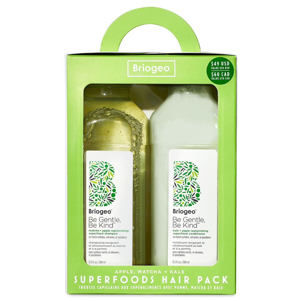 Briogeo Superfoods Apple, Matcha + Kale Replenishing Shampoo + Conditioner Duo alternative view 1 - product swatch.