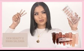 FILMING A VIDEO FOR KIM KARDASHIAN APP 😱 NEW KKW CREME LIPSTICKS  | Diana Saldana