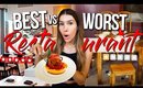 Eating At The Worst Reviewed VS Best Reviewed Restaurant In My City