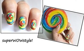 Candy Swirls! ❤ Kids Nail Art ❤ Cute Nail Designs (Nail Polish Designs)