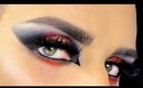 Sexy Vampire / Demon / Zombie / Witch Smoky Eyes with Glitter - Halloween Makeup Tutorial
