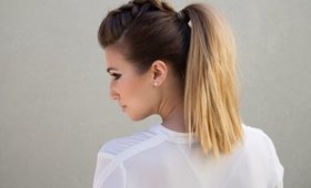 Dutch Braid Faux Hawk Pony