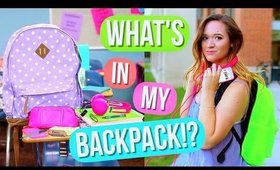 What's In My Backpack?! + DIY Backpack for Back to School! Alisha Marie