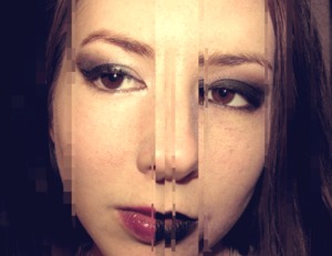 I was playing around with my makeup the other night and I decided to do a half and half look - present and past. Right is a dark, going out look I would have worn at 16. Left is the same, but what I would wear now, at 25. [+ a bit of Photoshop for the "warp" part]

This should be a tag. I tag you <3
