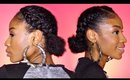 Cornrows into Double Buns► Natural Hair Protective Style