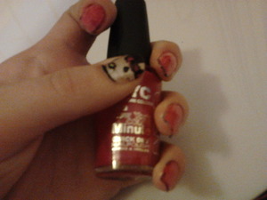 I seem to be obsessed with Hello Kitty at the moment and here is my hello kitty themed nails! :) xox