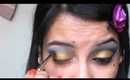 Eid Special- Festive Blue and Gold Eye makeup