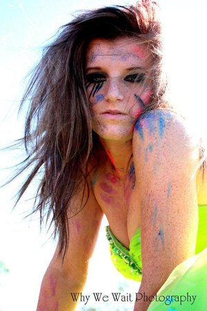 Ke$ha inspired photo shoot. Hair and makeup by me...on top of my roof...lol