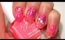 Hot Pink Tribal Ombre Inspired Nails- Julie G