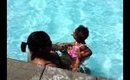 Josie goes for a swim