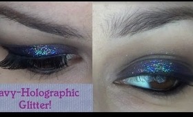 Navy Glitter look - RealmOfMakeup