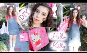 Hello Kitty DIY Halloween Tutorial: Makeup, Hair, & Costume!