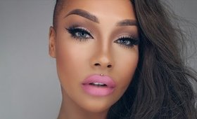 SOFT PINK GLAM VALENTINES MAKEUP OMBRE LIP | SONJDRADELUXE
