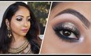 EASY Silver Halo Glittery Eyemakeup For DIWALI/Indian Wedding | Stacey Castanha