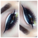 Winged liner with MAC True Chartreuse 