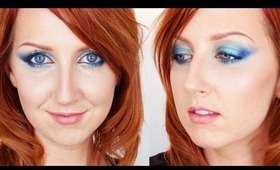 Teal and Gold Peacock Eyes - Makeup Tutorial