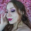 Iridescent Springy Purple Makeup Look