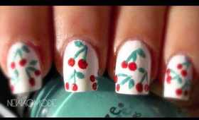 Romantic Cherries Manicure Tutorial