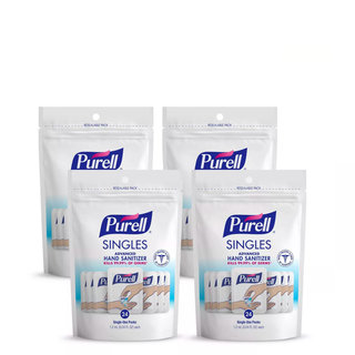 Purell Singles Advanced Hand Sanitizer Gel with Carry Pouch - Pack of 4