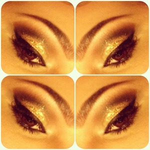 Black and gold glitter eyes
