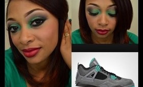 Air Jordan IV Green Glow Makeup Tutorial