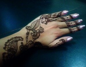This is a picture of Henna work done 4 years back