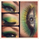 Yellow and Green with Blue Liner