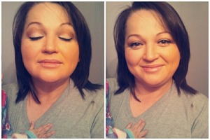 Did my mothers makeup. She never wears any so i decided to go for something natural. (: