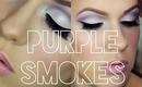 ♡ Dramatic Purple Smokey Eye with Winged Liner ♡