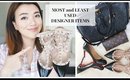 MY MOST AND LEAST USED DESIGNER ITEMS ft. LV, Dior, Valentino, Christian Louboutin etc.