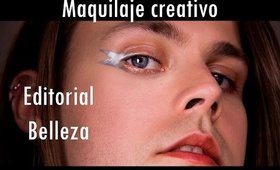 Delineado metálico creativo, maquillaje editorial