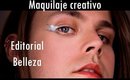 Delineado metálico creativo, maquillaje editorial