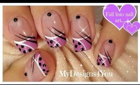 Cute Polka Dots Nail Art | Abstract Purple Nails ♥