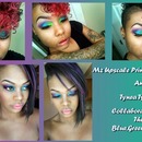 Mz Upscale & Mrs Tynea's makeup collaboration Look: "The Blues, The Greens, & The Purples" 