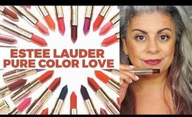 Estee Lauder Pure Color Love Lipstick Swatches | All New 30 Shades