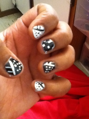 I didn't want to do my nails all checker board so yea lol