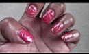 41 How To | Water Marble Nail Art (Red & Gold Holiday)