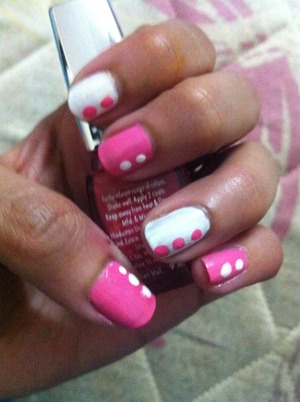 Pink and white dots