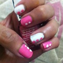 pink and white dots 