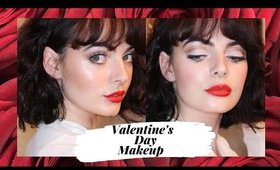 Valentine's Day makeup tutorial 🌹 cut crease and red lips 💋