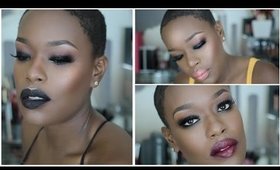 Dark HOLIDAY Makeup | Sexy Glitter Smoky