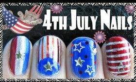 4TH OF JULY INDEPENDENCE DAY NAILS | MELINEY NAIL ART TUTORIAL