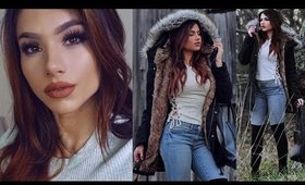 Get Ready With Me! Everyday Winter Outfit Idea! + Simple Makeup & Hair!