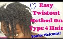 The Two Strand Twist Out Method For Type 4 Natural Hair: How-To Maintain Definition