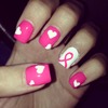 Breast cancer awareness nails