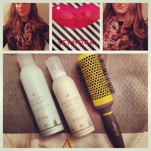 Drybar Southern Belle Mousse and Money Maker Hairspray for a perfect DIY Blow Out.